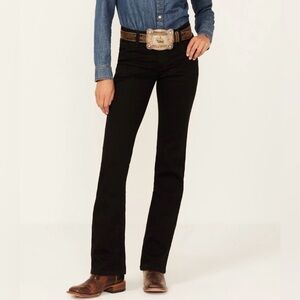 NWTs Wrangler Womens Willow Mid Rise Bootcut Ultimate Riding Jeans Black 31 x 36